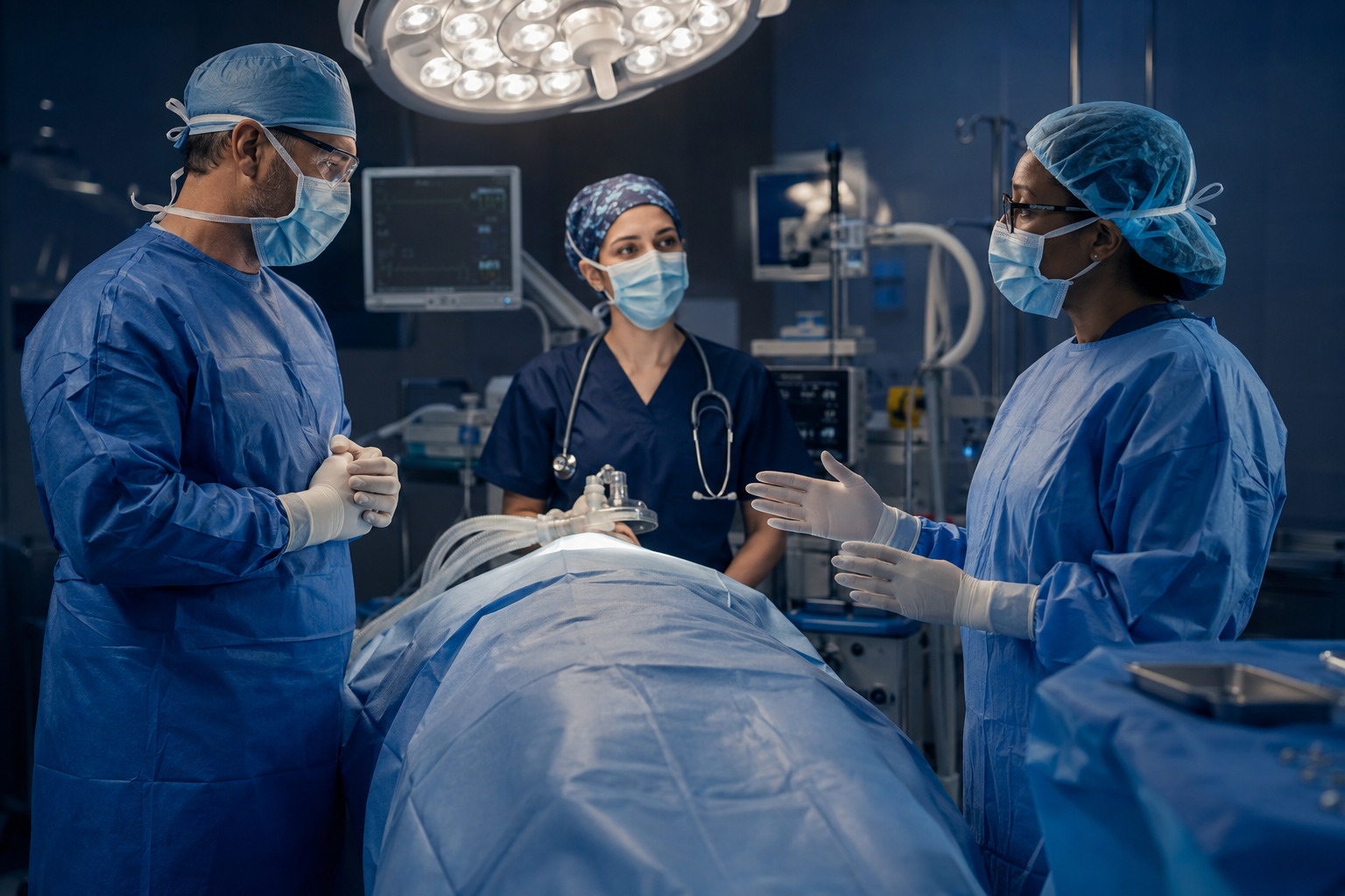 Ambulatory surgical team completing a focused pre-incision time-out